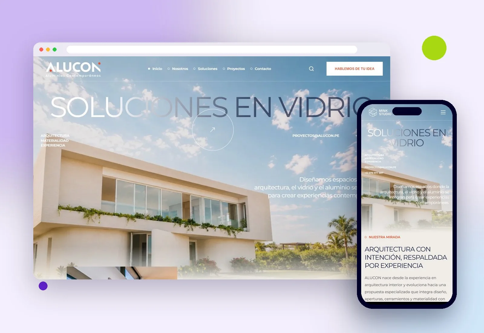 Web de Alucon en escritorio y celular