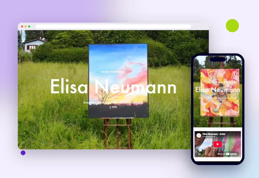 Web de Elisa Neumann en escritorio y celular