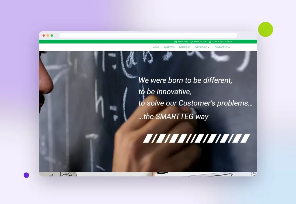 Web de Smartteg en escritorio y celular